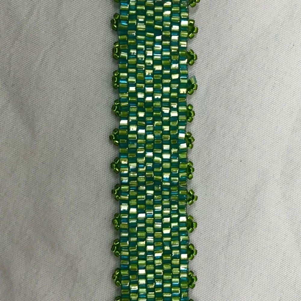 Handmade Green Beaded Boho Bracelet NEW! - Picture 4 of 6